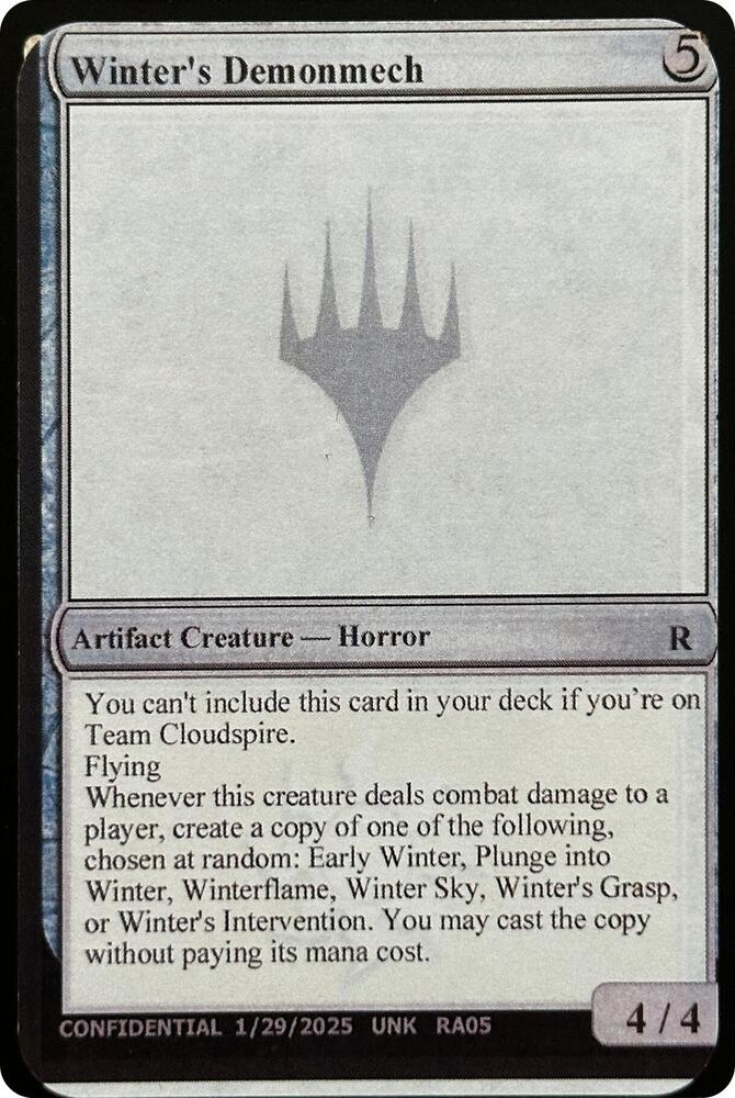Winters Demonmech RA05c/477 (Un-Known Event Playtest Cards)  | Good Games Modbury