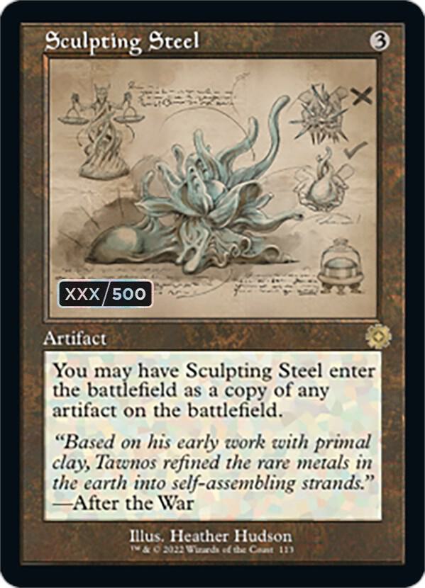 Sculpting Steel Schematic Serial Numbered 113z/63 (The Brothers' War: Retro Frame Artifacts)  - Foil | Good Games Modbury