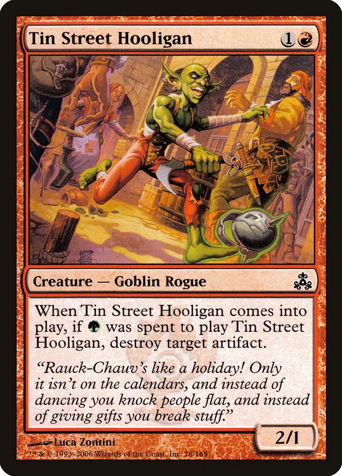 Tin Street Hooligan 78/165 (Guildpact)  - Foil | Good Games Modbury