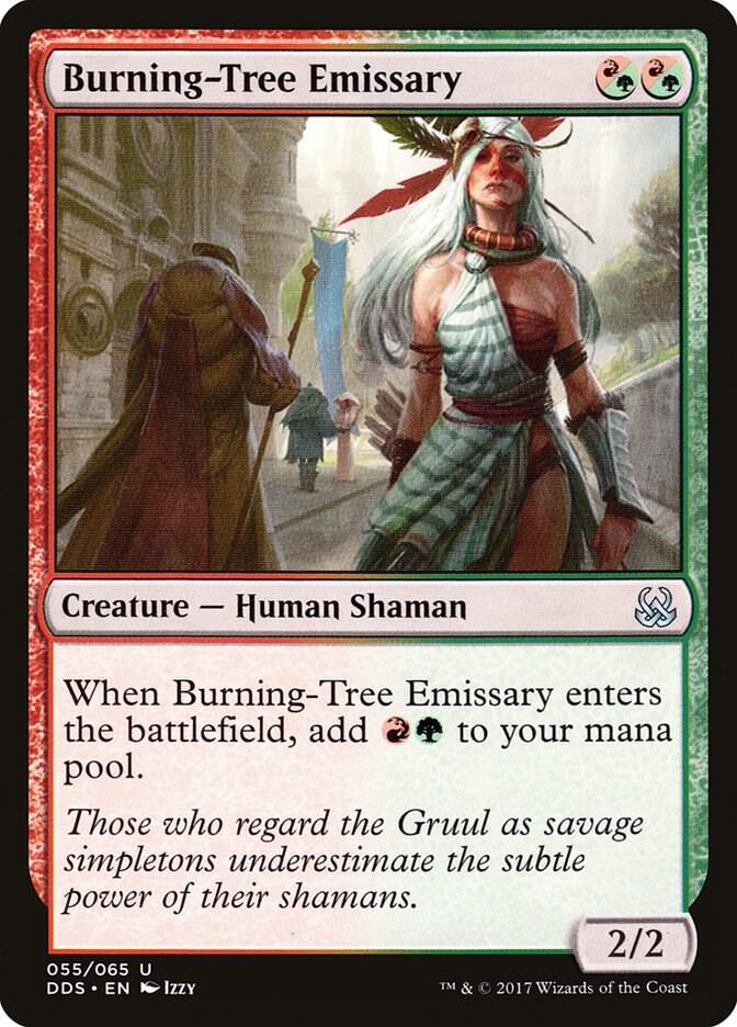 Burning-Tree Emissary 55/65 (Duel Decks: Mind vs. Might)  | Good Games Modbury