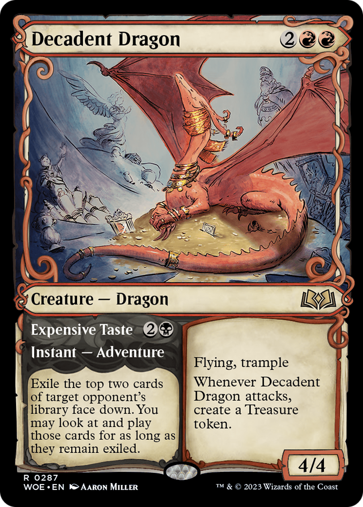 Decadent Dragon // Expensive Taste (Showcase) [Wilds of Eldraine] | Good Games Modbury
