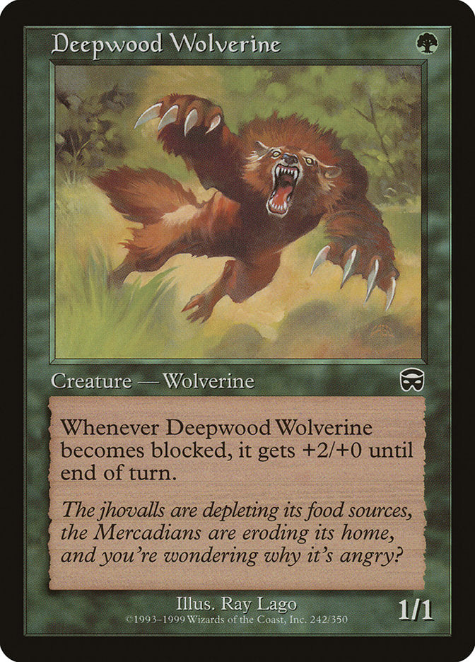 Deepwood Wolverine [Mercadian Masques] | Good Games Modbury