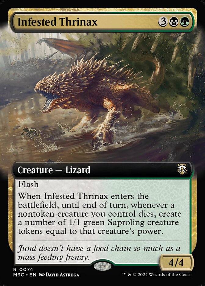 Infested Thrinax 74/411 (Commander: Modern Horizons 3)  - Extended Art | Good Games Modbury
