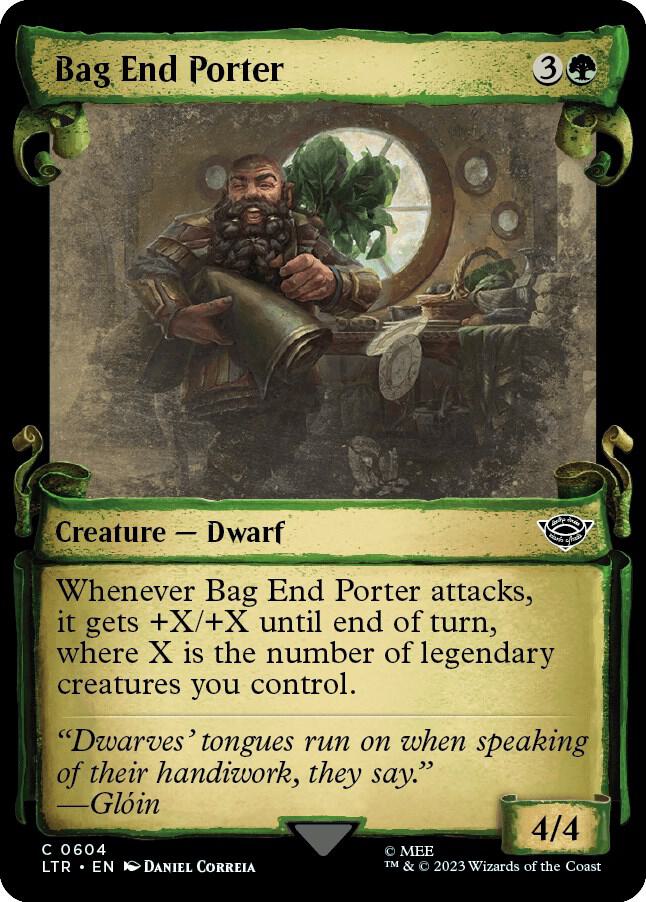 Bag End Porter 604 (Universes Beyond: The Lord of the Rings: Tales of Middle-earth)  - Showcase Scroll Foil | Good Games Modbury