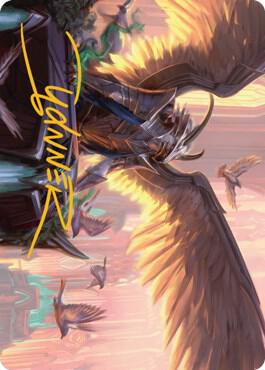 Falco Spara Pactweaver Art Card 25 81 Gold Stamped Signature 25 (Art Series: Streets of New Capenna)  | Good Games Modbury