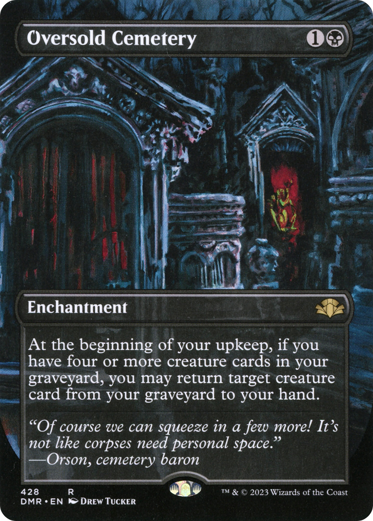 Oversold Cemetery (Borderless Alternate Art) [Dominaria Remastered] | Good Games Modbury