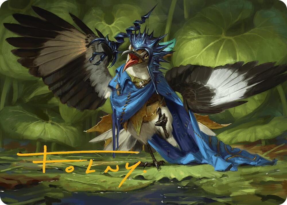 Mockingbird Art Card Gold Stamped Signature 9 (Art Series: Bloomburrow)  | Good Games Modbury