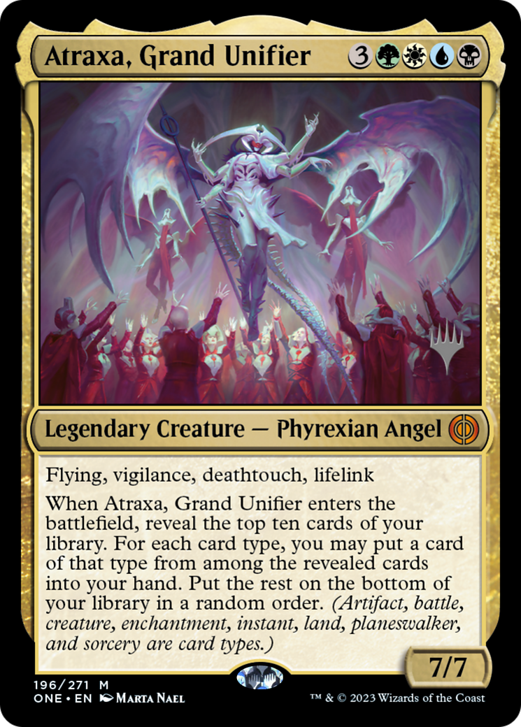 Atraxa, Grand Unifier (Promo Pack) [Phyrexia: All Will Be One Promos] | Good Games Modbury