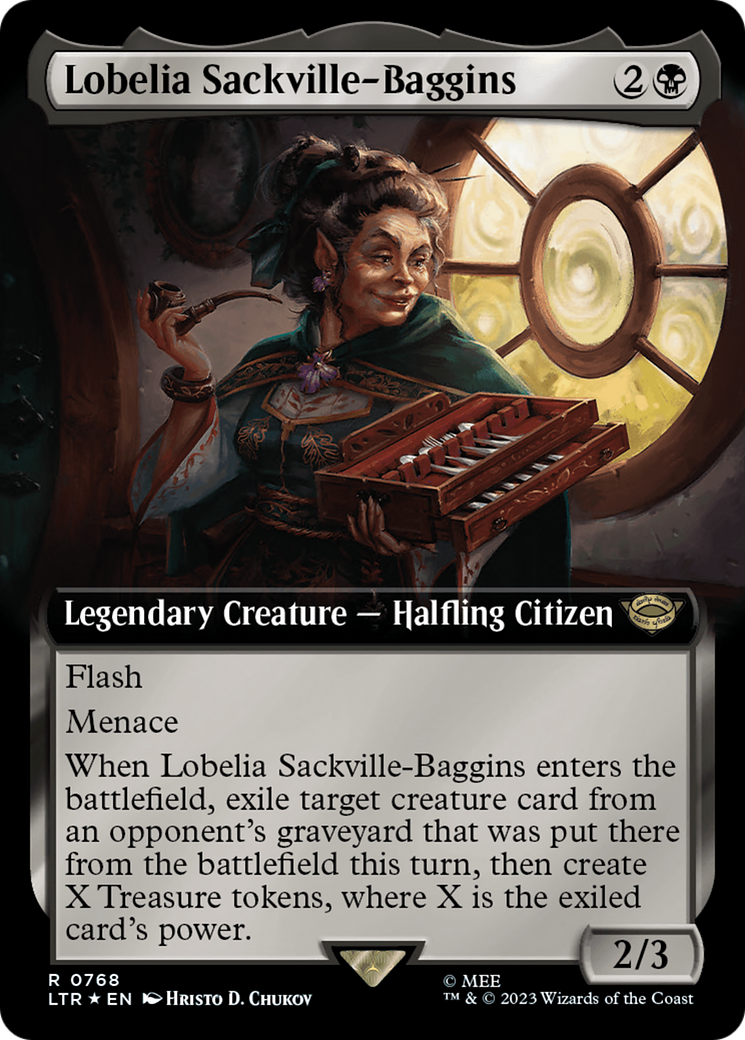 Lobelia Sackville-Baggins (Extended Art) (Surge Foil) [The Lord of the Rings: Tales of Middle-Earth] | Good Games Modbury