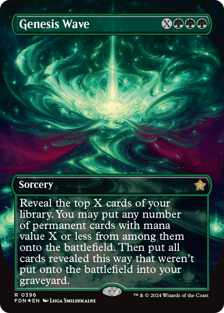 Genesis Wave (Borderless) (Mana Foil) [Foundations] | Good Games Modbury