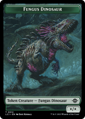 Fungus Dinosaur // Gnome Soldier Double-Sided Token [The Lost Caverns of Ixalan Tokens] | Good Games Modbury