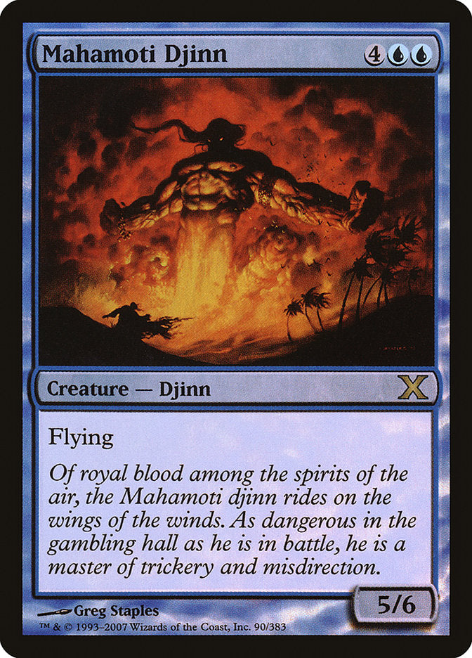 Mahamoti Djinn (Premium Foil) [Tenth Edition] | Good Games Modbury