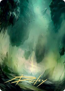 Swamp Art Card 13 81 Gold Stamped Signature 13 (Art Series: Zendikar Rising)  | Good Games Modbury