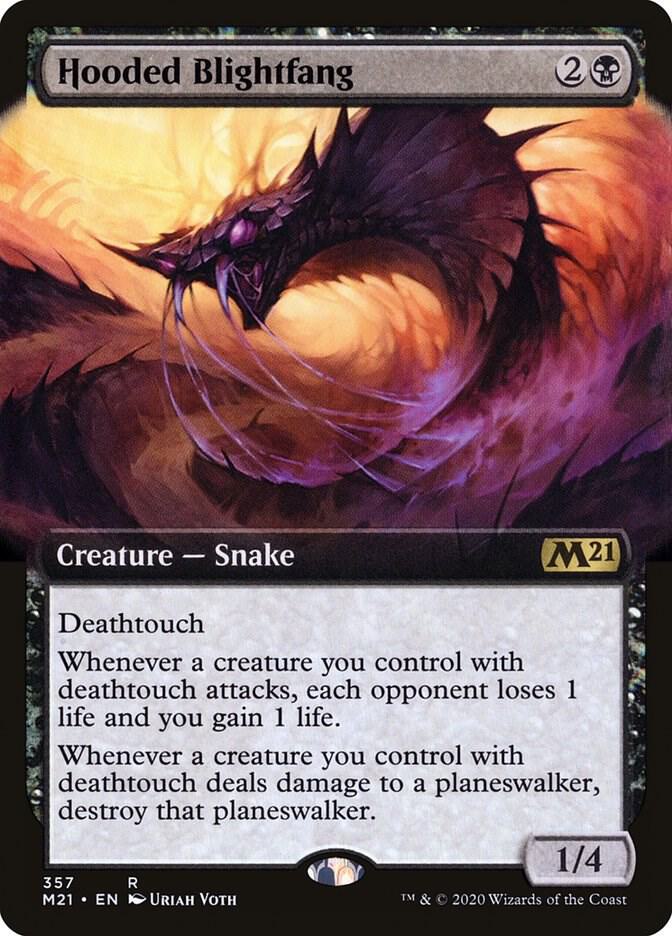 Hooded Blightfang 357/274 (Core Set 2021)  - Extended Art | Good Games Modbury