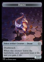 Rebel // Drone Double-Sided Token [Phyrexia: All Will Be One Tokens] | Good Games Modbury