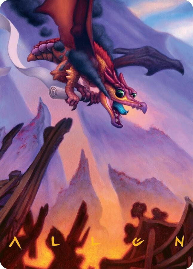 Scavenger Regent Art Card 45 54 Gold Stamped Signature 45 (Art Series: Tarkir: Dragonstorm)  | Good Games Modbury