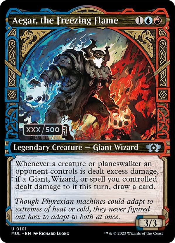 Aegar, the Freezing Flame Seralized 161z/65 (March of the Machine: Multiverse Legends)  - Double Rainbow Foil | Good Games Modbury