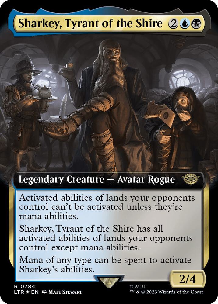 Sharkey, Tyrant of the Shire 784 (Universes Beyond: The Lord of the Rings: Tales of Middle-earth)  - Extended Art Surge Foil | Good Games Modbury