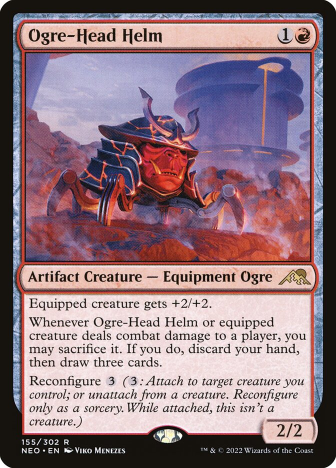 Ogre-Head Helm 155/302 (Kamigawa: Neon Dynasty)  - Foil | Good Games Modbury