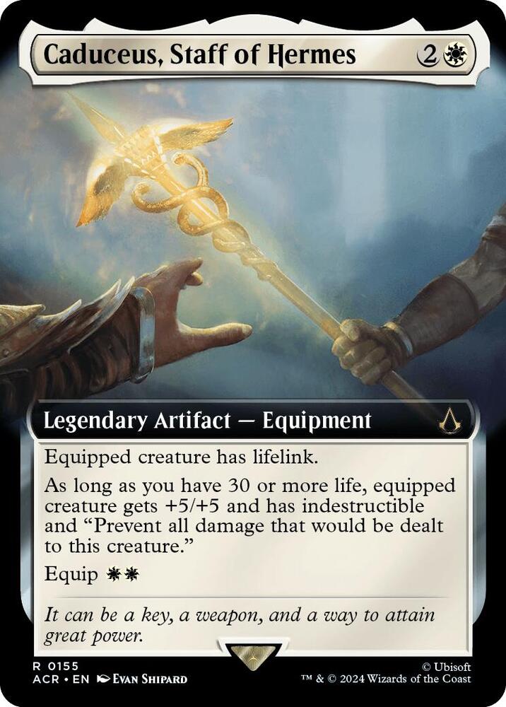 Caduceus, Staff of Hermes 155 (Universes Beyond: Assassin's Creed)  - Extended Art Foil | Good Games Modbury