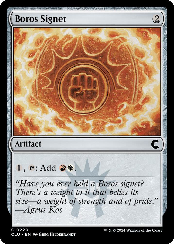 Boros Signet 220/284 (Ravnica: Clue Edition)  | Good Games Modbury