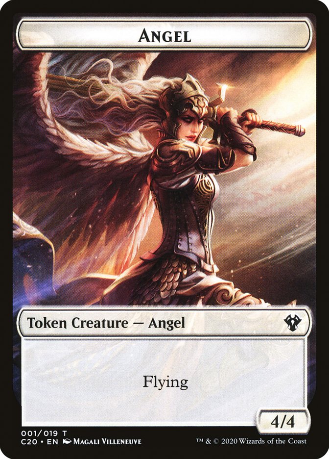 Angel Token [Commander 2020 Tokens] | Good Games Modbury