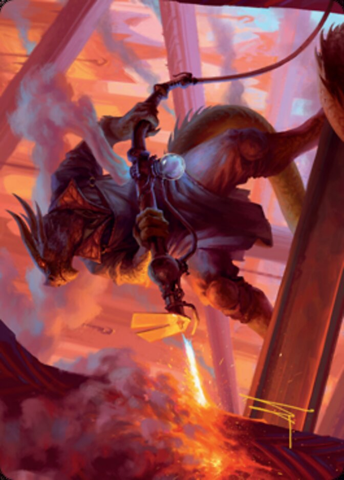 Plasma Jockey Art Card (Gold-Stamped Signature) [Streets of New Capenna Art Series] | Good Games Modbury