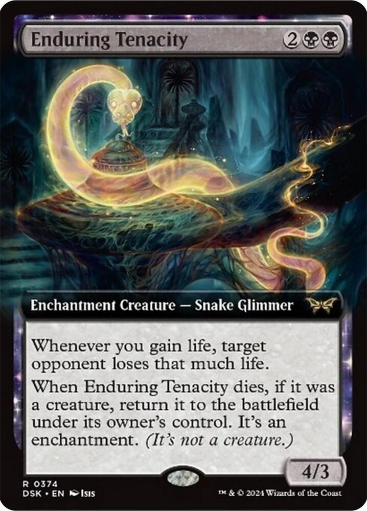 Enduring Tenacity 374 (Duskmourn: House of Horror)  - Extended Art Foil | Good Games Modbury