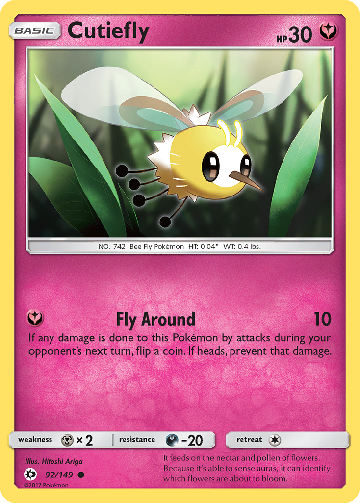 Cutiefly (92/149) [Sun & Moon: Base Set] | Good Games Modbury