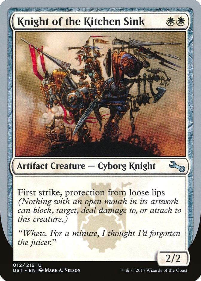 Knight of the Kitchen Sink 12c/216 (Unstable)  - Foil | Good Games Modbury