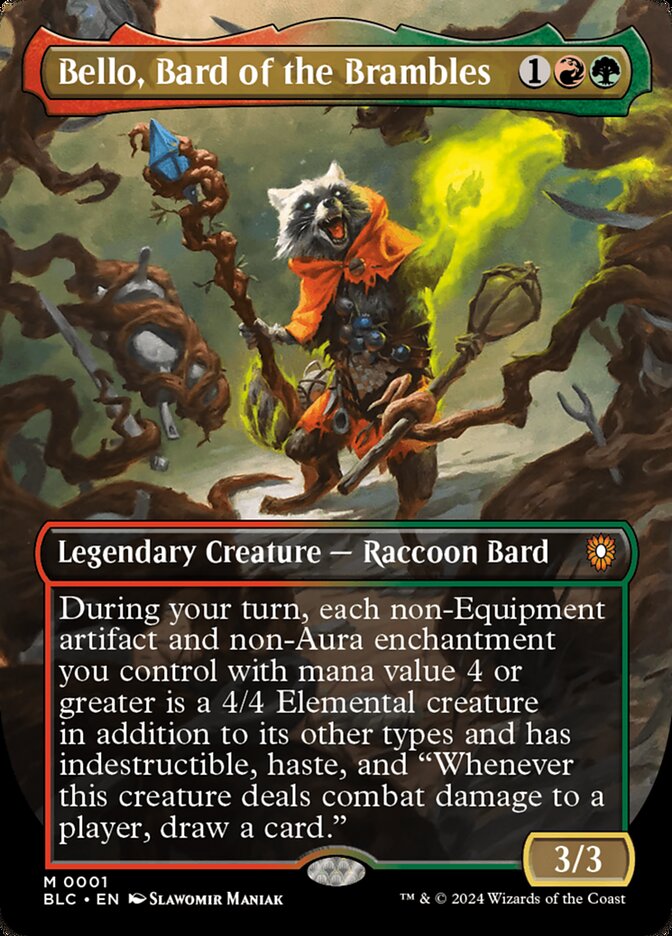 Bello, Bard of the Brambles 1 (Commander: Bloomburrow)  - Borderless | Good Games Modbury