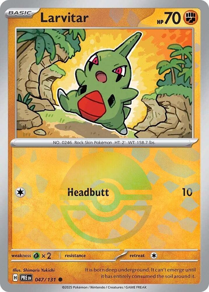 Larvitar (047/131) (Poke Ball Pattern) [Scarlet & Violet: Prismatic Evolutions] | Good Games Modbury
