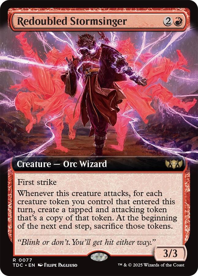 Redoubled Stormsinger 77 (Commander: Tarkir: Dragonstorm)  - Extended Art | Good Games Modbury