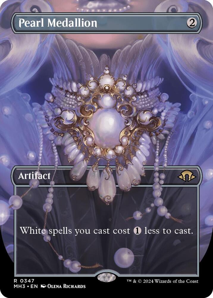 Pearl Medallion 347 (Modern Horizons 3)  - Borderless Foil | Good Games Modbury