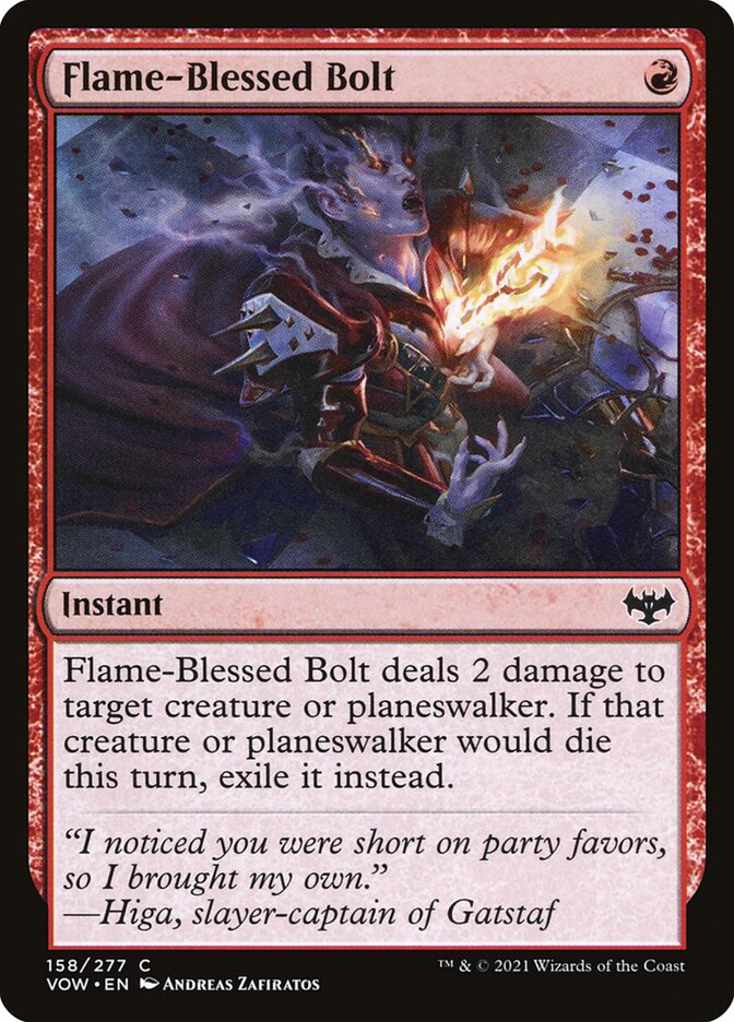 Flame-Blessed Bolt 158/277 (Innistrad: Crimson Vow)  | Good Games Modbury