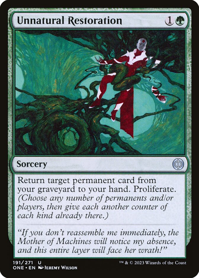 Unnatural Restoration 191/271 (Phyrexia: All Will Be One)  | Good Games Modbury