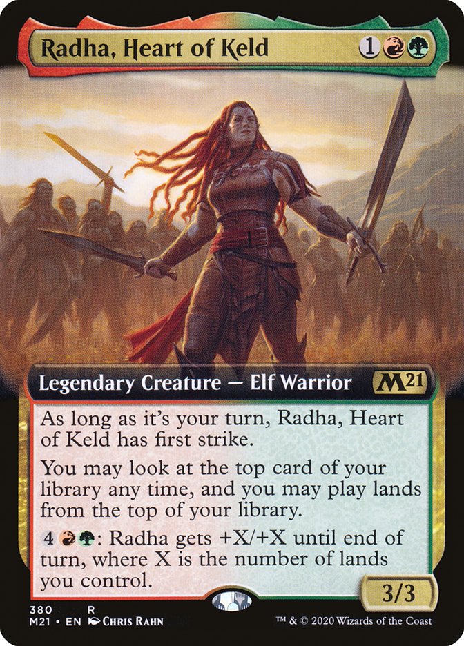 Radha, Heart of Keld (Extended Art) [Core Set 2021] | Good Games Modbury
