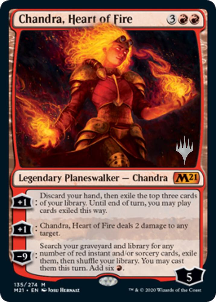 Chandra Heart of Fire 135 (Promo Pack: Core Set 2021)  - Foil | Good Games Modbury