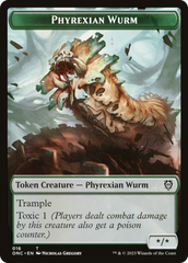 Phyrexian Wurm // Phyrexian Insect Double-Sided Token [Phyrexia: All Will Be One Commander Tokens] | Good Games Modbury