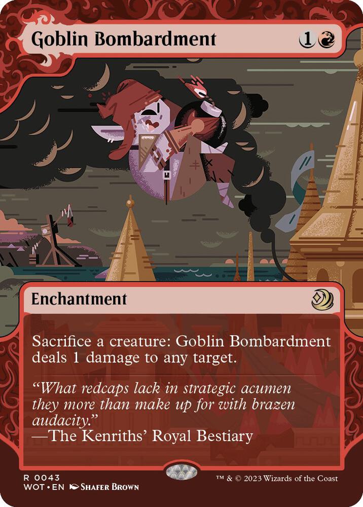 Goblin Bombardment 43/63 (Wilds of Eldraine: Enchanting Tales)  - Showcase Foil | Good Games Modbury