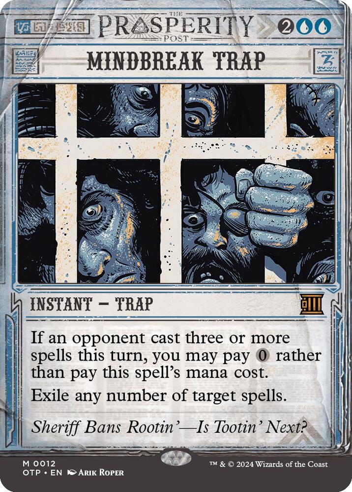 Mindbreak Trap 12 (Outlaws of Thunder Junction: Breaking News)  - Showcase Foil | Good Games Modbury
