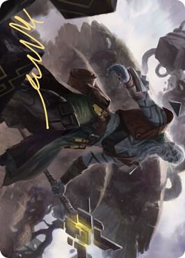 Orah Skyclave Hierophant Art Card Gold Stamped Signature 79 (Art Series: Zendikar Rising)  | Good Games Modbury