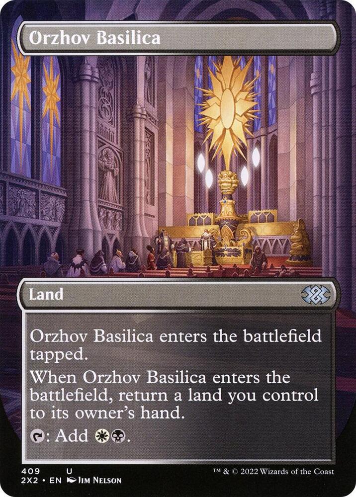 Orzhov Basilica Borderless 409/331 (Double Masters 2022)  - Foil | Good Games Modbury