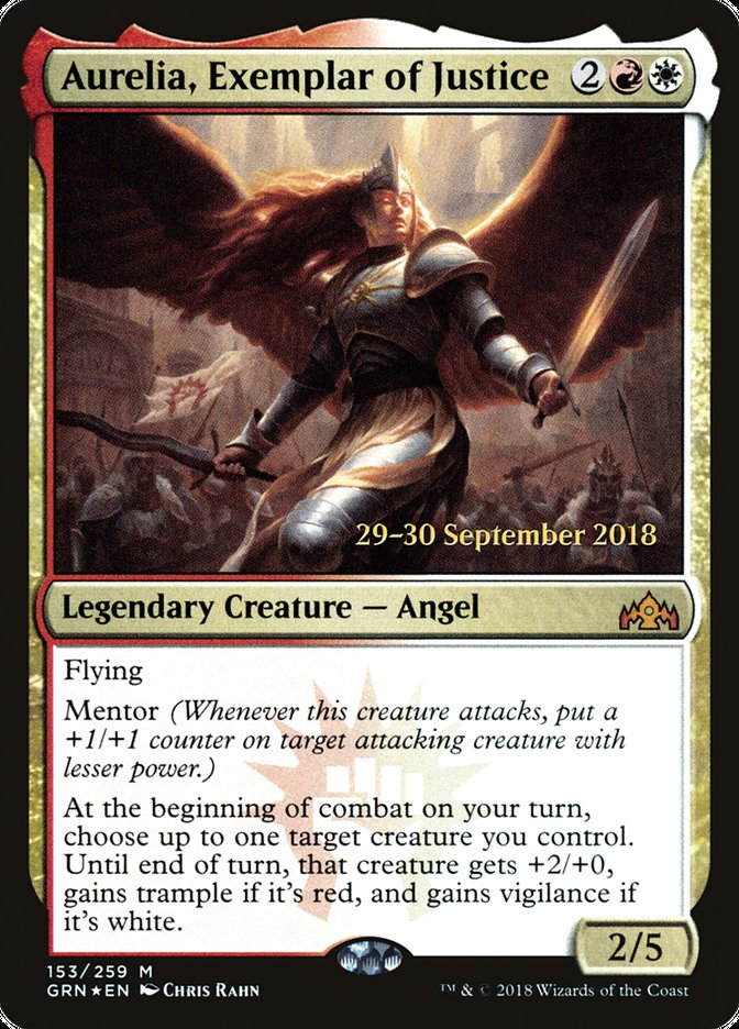 Aurelia, Exemplar of Justice [Guilds of Ravnica Prerelease Promos] | Good Games Modbury