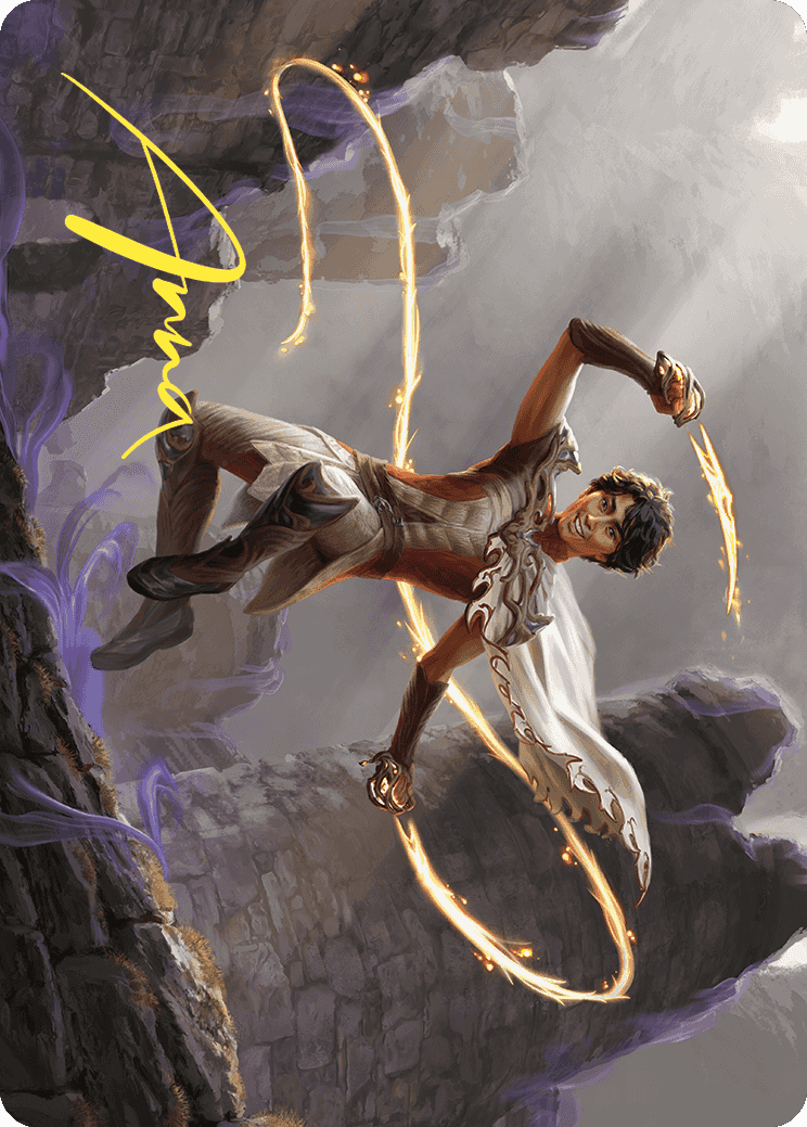 Kellan, the Fae-Blooded Art Card (Gold-Stamped Signature) [Wilds of Eldraine Art Series] | Good Games Modbury