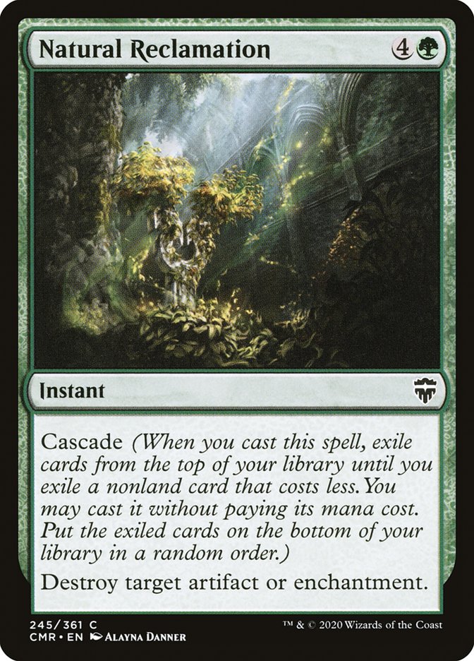 Natural Reclamation [Commander Legends] | Good Games Modbury