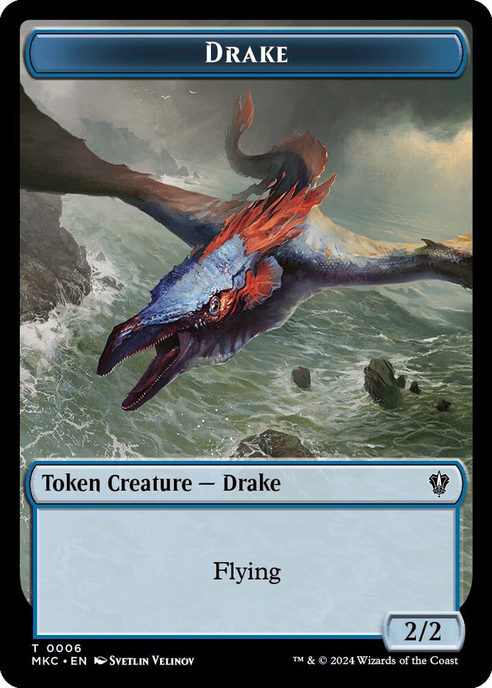 Drake Komas Coil Double Sided Token 6 // 7 (Commander: Murders at Karlov Manor)  | Good Games Modbury