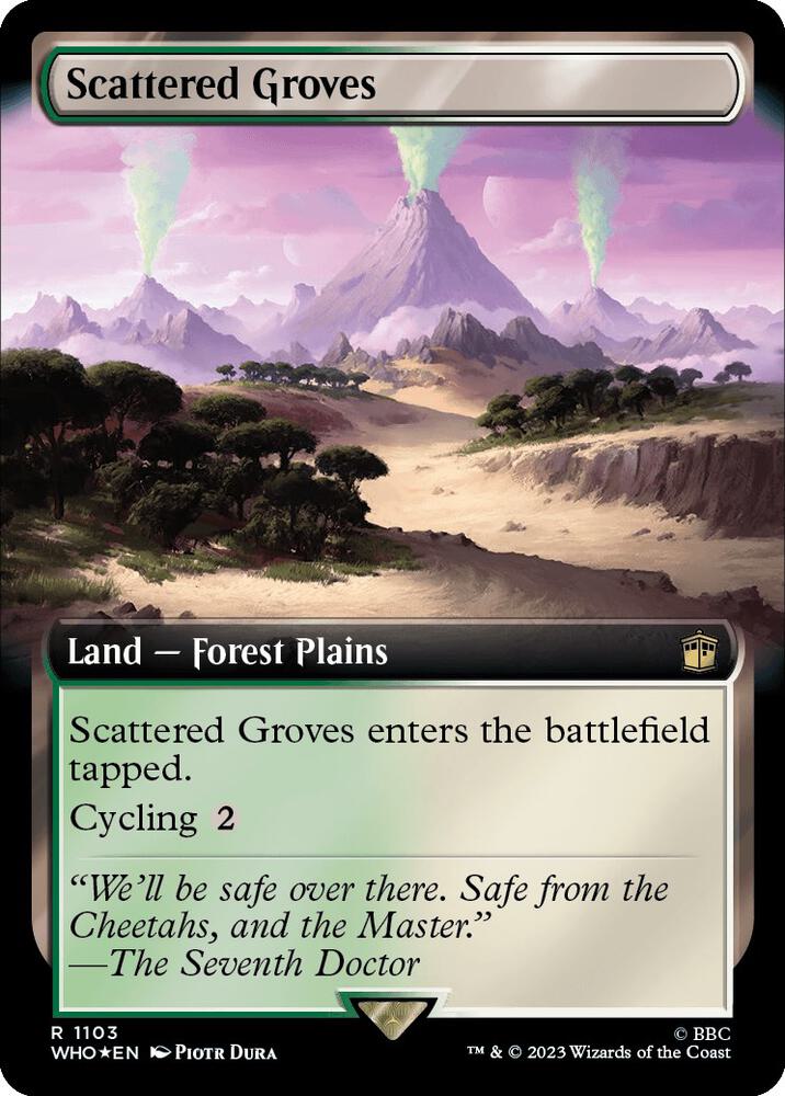 Scattered Groves 1103/331 (Universes Beyond: Doctor Who)  - Extended Art Surge Foil | Good Games Modbury