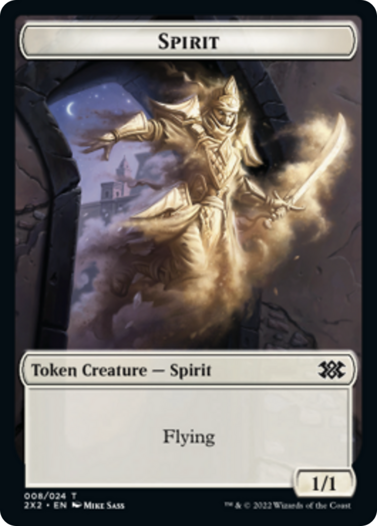 Wrenn and Six Emblem // Spirit (008) Double-Sided Token [Double Masters 2022 Tokens] | Good Games Modbury