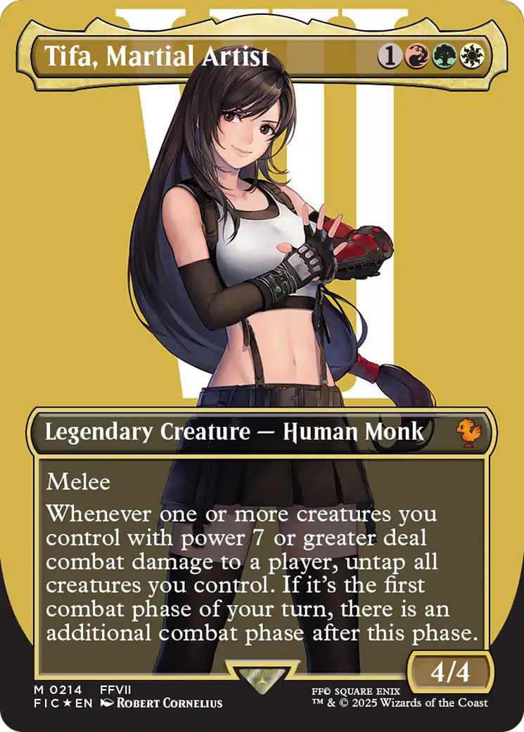 Tifa, Martial Artist (Borderless) (Surge Foil) [FINAL FANTASY Commander] | Good Games Modbury